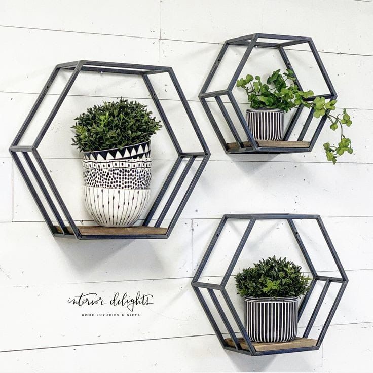 Trio Repisa Hexagonal